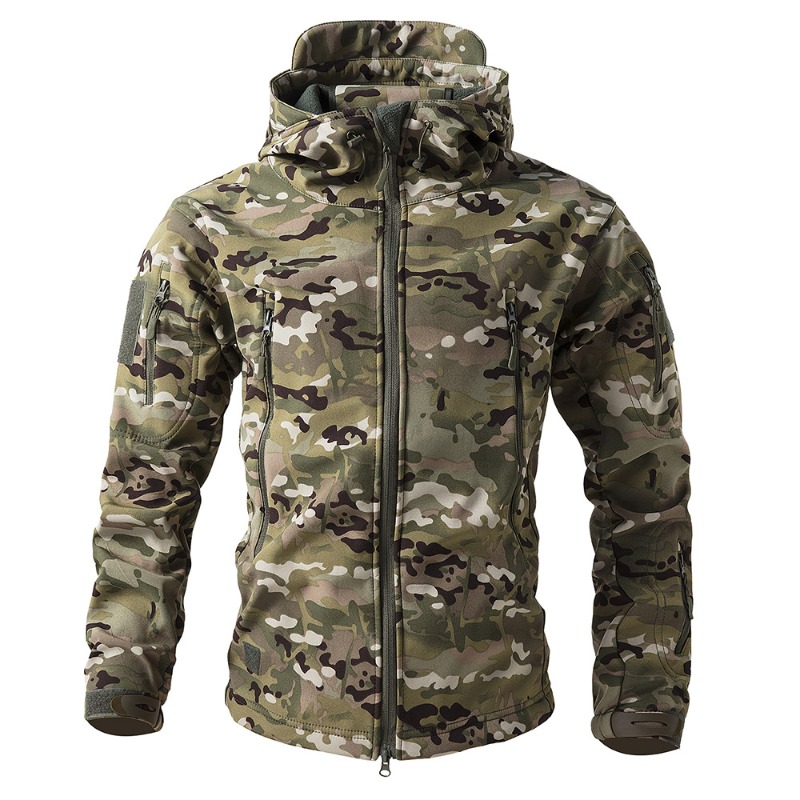 Outdoor Sport Windbreaker - Men Outdoor Three-in-one All-weather Camouflage Assault