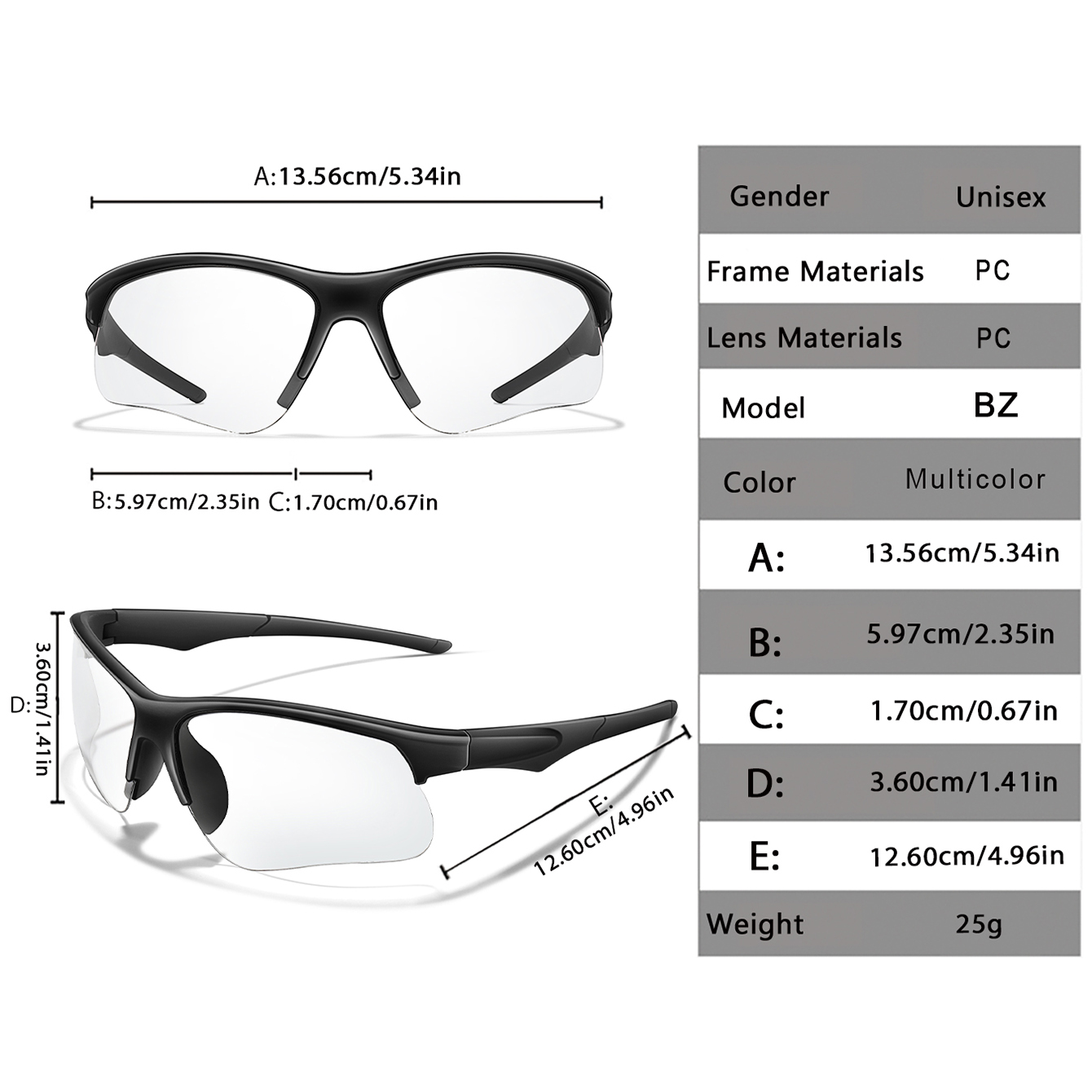 2 Pairs Fashion Photochromic S - Outdoor Sport Glasses recension och pris