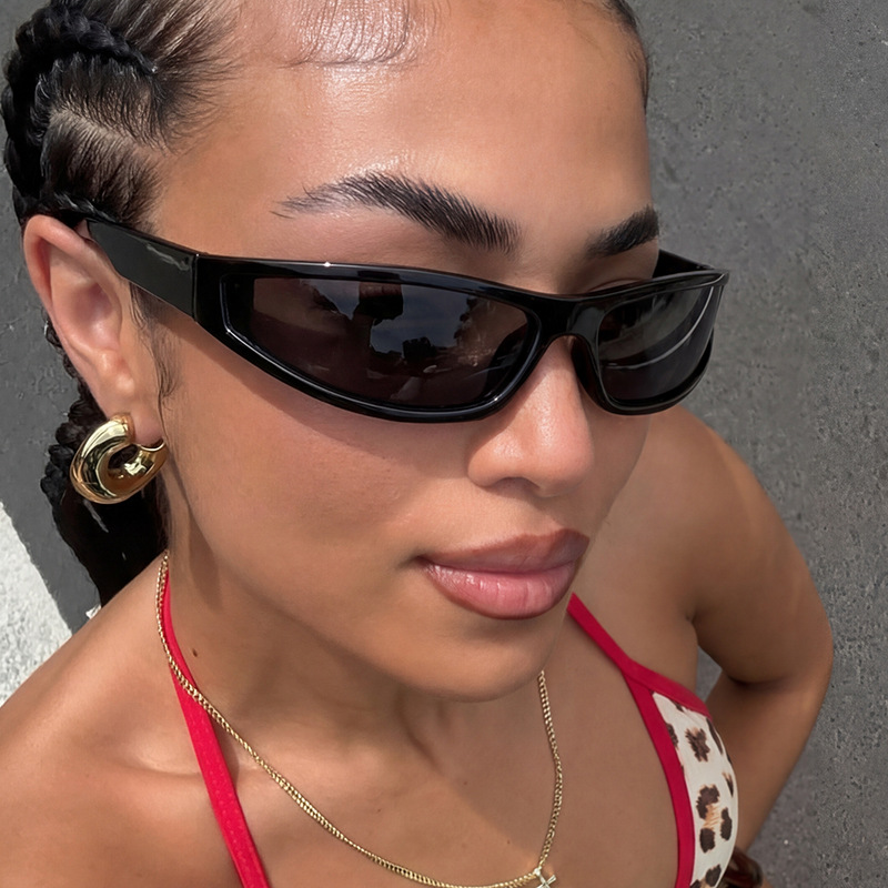 Y2K Narrow Rectangle Wrap Arou - Outdoor Sport Glasses recension och pris