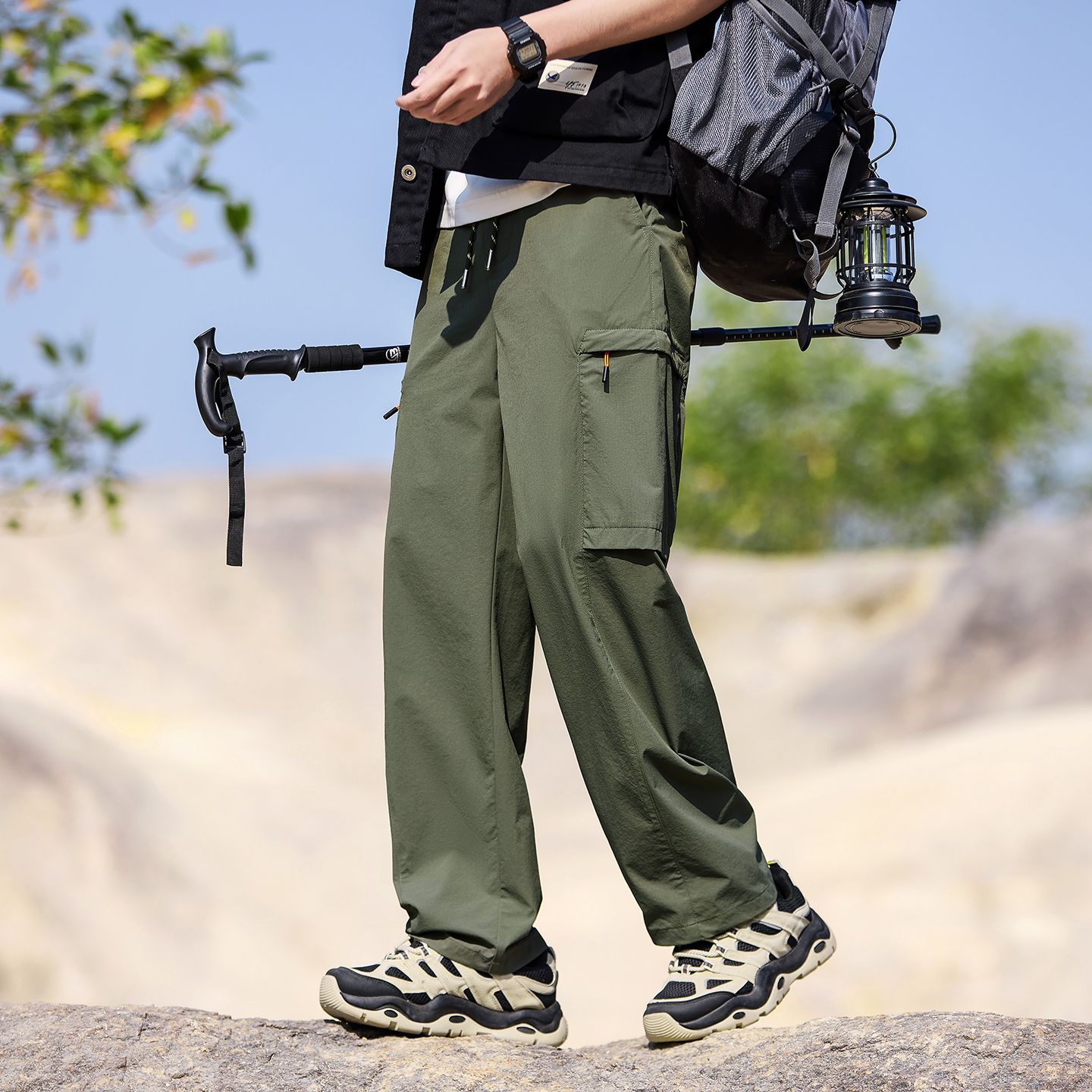 Mens Cargo Pants Men Solid Col - Outdoor Sport Hose recension och pris