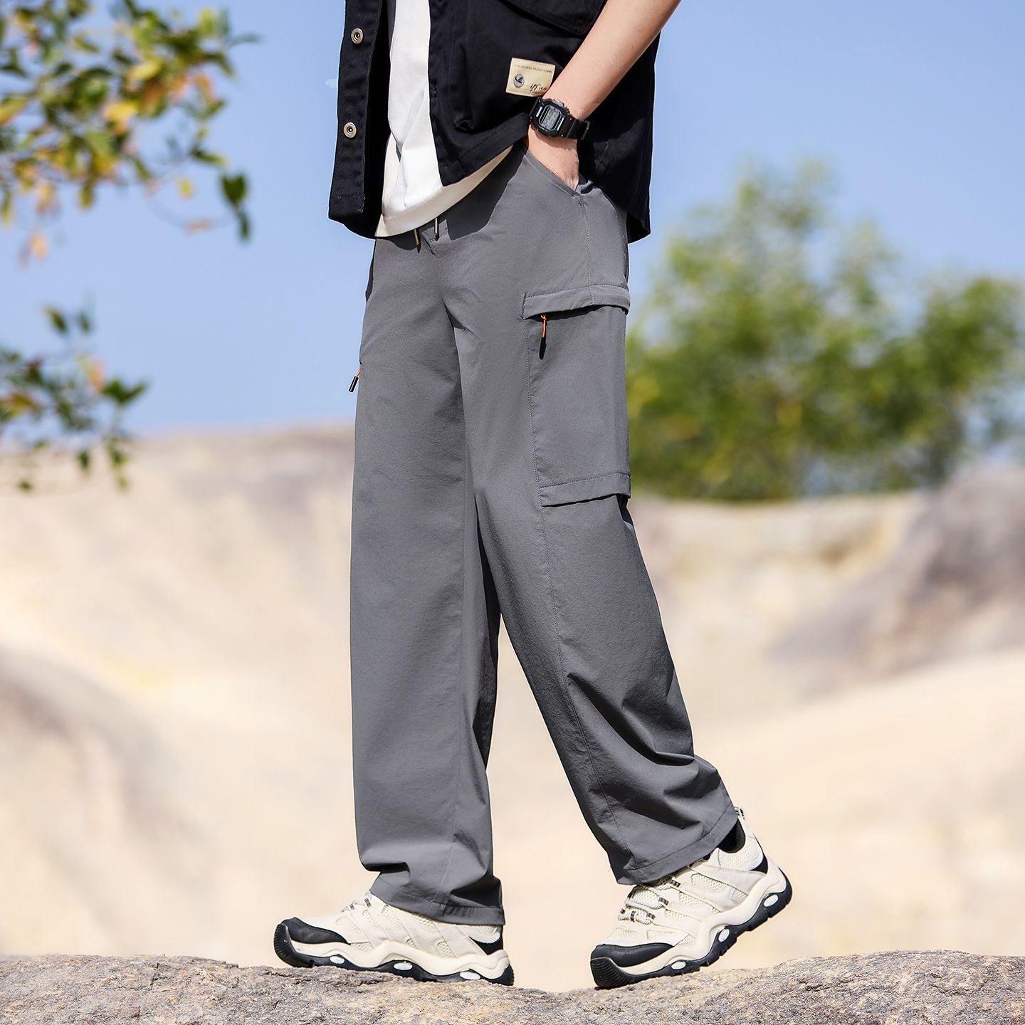 Mens Cargo Pants Men Solid Col - Outdoor Sport Hose recension och pris
