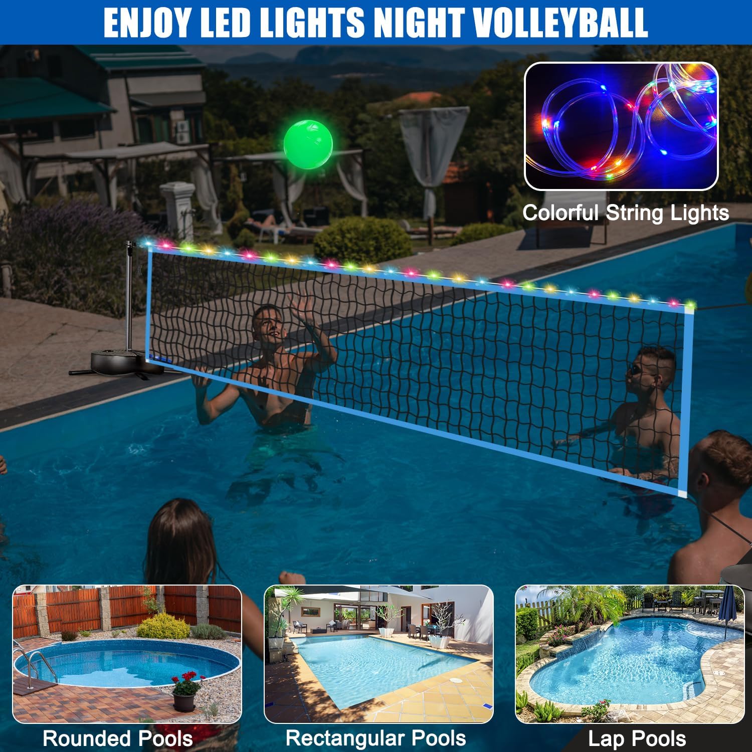 Portable Outdoor LED Volleybal - Outdoor Sports Net recension och pris