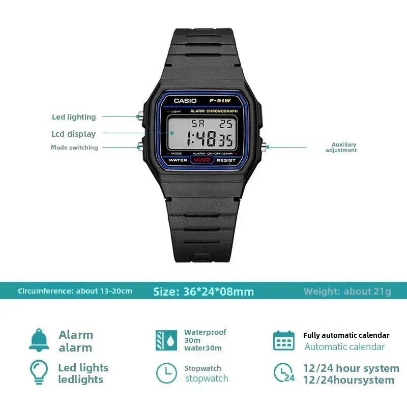 Casio F-91W-1 Fashion Retro Sm - Outdoor Sport Lights recension och pris