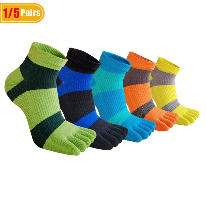 1/5 Pairs Mans Five Finger Ank - Outdoor Sport Hose recension och pris